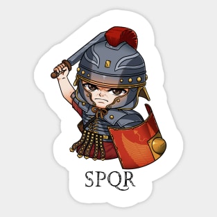 Might of the Legion: Roman Legionary and the SPQR Standard Sticker